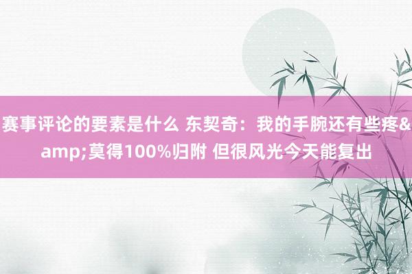 赛事评论的要素是什么 东契奇：我的手腕还有些疼&莫得100%归附 但很风光今天能复出