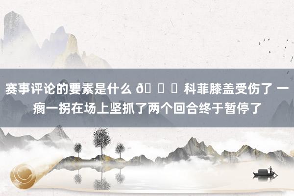 赛事评论的要素是什么 😐科菲膝盖受伤了 一瘸一拐在场上坚抓了两个回合终于暂停了