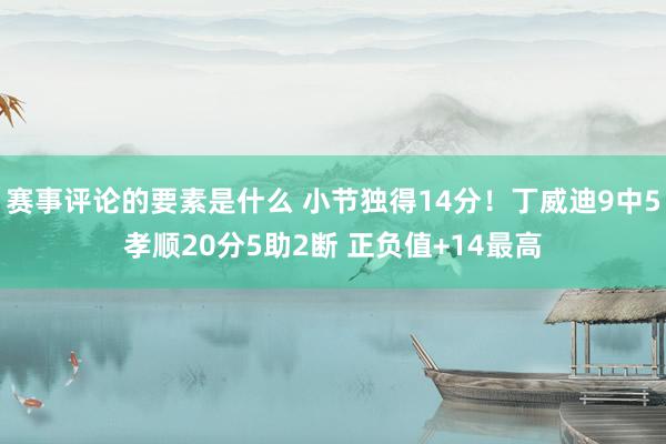 赛事评论的要素是什么 小节独得14分！丁威迪9中5孝顺20分5助2断 正负值+14最高