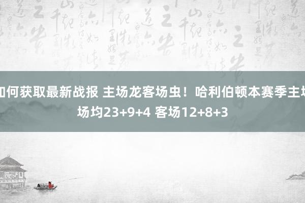 如何获取最新战报 主场龙客场虫！哈利伯顿本赛季主场场均23+9+4 客场12+8+3