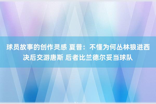 球员故事的创作灵感 夏普：不懂为何丛林狼进西决后交游唐斯 后者比兰德尔妥当球队